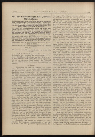 Verordnungs-Blatt für Eisenbahnen und Schiffahrt: Veröffentlichungen in Tarif- und Transport-Angelegenheiten 18981022 Seite: 2