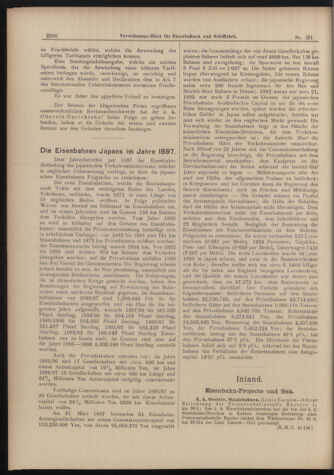 Verordnungs-Blatt für Eisenbahnen und Schiffahrt: Veröffentlichungen in Tarif- und Transport-Angelegenheiten 18981022 Seite: 4