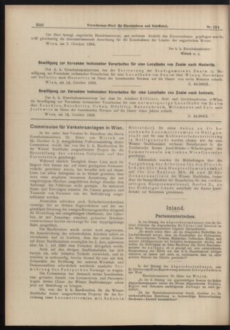 Verordnungs-Blatt für Eisenbahnen und Schiffahrt: Veröffentlichungen in Tarif- und Transport-Angelegenheiten 18981029 Seite: 2