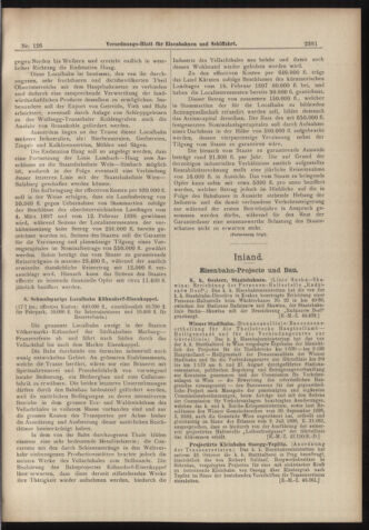 Verordnungs-Blatt für Eisenbahnen und Schiffahrt: Veröffentlichungen in Tarif- und Transport-Angelegenheiten 18981103 Seite: 5