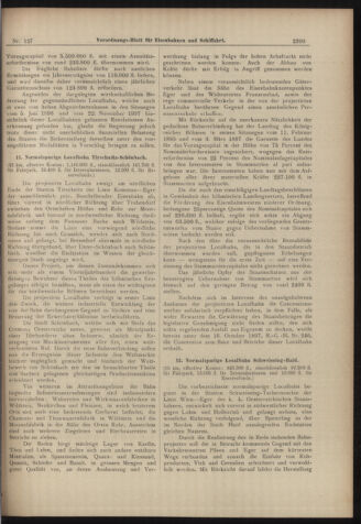 Verordnungs-Blatt für Eisenbahnen und Schiffahrt: Veröffentlichungen in Tarif- und Transport-Angelegenheiten 18981105 Seite: 11