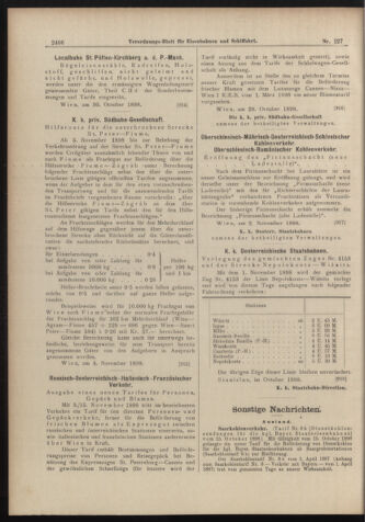 Verordnungs-Blatt für Eisenbahnen und Schiffahrt: Veröffentlichungen in Tarif- und Transport-Angelegenheiten 18981105 Seite: 18