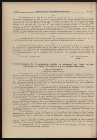 Verordnungs-Blatt für Eisenbahnen und Schiffahrt: Veröffentlichungen in Tarif- und Transport-Angelegenheiten 18981105 Seite: 2