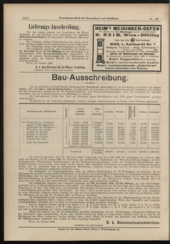 Verordnungs-Blatt für Eisenbahnen und Schiffahrt: Veröffentlichungen in Tarif- und Transport-Angelegenheiten 18981105 Seite: 24