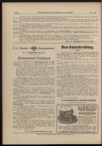 Verordnungs-Blatt für Eisenbahnen und Schiffahrt: Veröffentlichungen in Tarif- und Transport-Angelegenheiten 18981108 Seite: 32