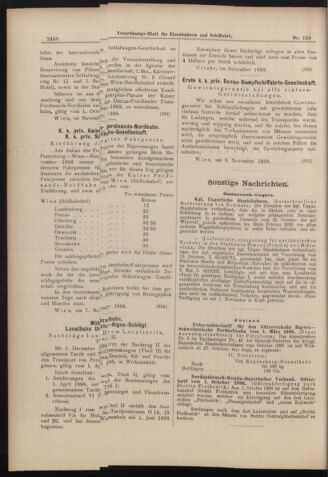 Verordnungs-Blatt für Eisenbahnen und Schiffahrt: Veröffentlichungen in Tarif- und Transport-Angelegenheiten 18981110 Seite: 14