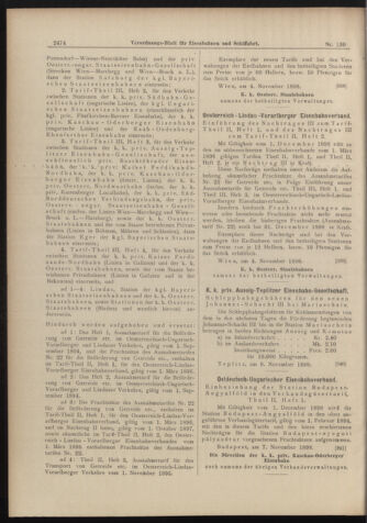 Verordnungs-Blatt für Eisenbahnen und Schiffahrt: Veröffentlichungen in Tarif- und Transport-Angelegenheiten 18981112 Seite: 10