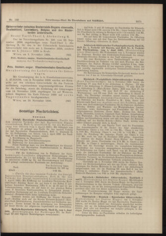 Verordnungs-Blatt für Eisenbahnen und Schiffahrt: Veröffentlichungen in Tarif- und Transport-Angelegenheiten 18981112 Seite: 11