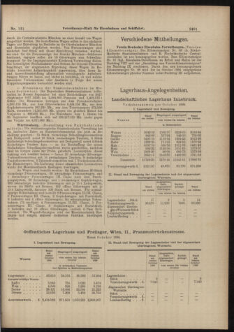 Verordnungs-Blatt für Eisenbahnen und Schiffahrt: Veröffentlichungen in Tarif- und Transport-Angelegenheiten 18981115 Seite: 7