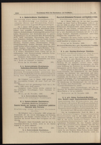 Verordnungs-Blatt für Eisenbahnen und Schiffahrt: Veröffentlichungen in Tarif- und Transport-Angelegenheiten 18981119 Seite: 12