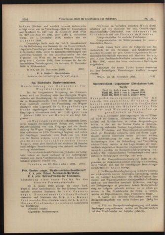 Verordnungs-Blatt für Eisenbahnen und Schiffahrt: Veröffentlichungen in Tarif- und Transport-Angelegenheiten 18981122 Seite: 10