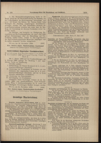 Verordnungs-Blatt für Eisenbahnen und Schiffahrt: Veröffentlichungen in Tarif- und Transport-Angelegenheiten 18981122 Seite: 11