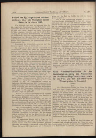 Verordnungs-Blatt für Eisenbahnen und Schiffahrt: Veröffentlichungen in Tarif- und Transport-Angelegenheiten 18981129 Seite: 2