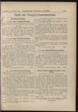 Verordnungs-Blatt für Eisenbahnen und Schiffahrt: Veröffentlichungen in Tarif- und Transport-Angelegenheiten 18981206 Seite: 17