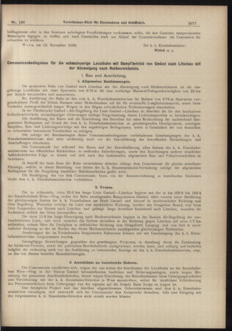 Verordnungs-Blatt für Eisenbahnen und Schiffahrt: Veröffentlichungen in Tarif- und Transport-Angelegenheiten 18981206 Seite: 5