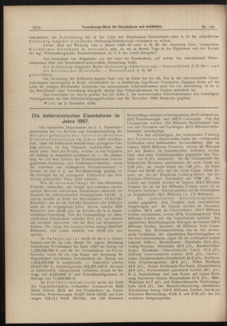 Verordnungs-Blatt für Eisenbahnen und Schiffahrt: Veröffentlichungen in Tarif- und Transport-Angelegenheiten 18981208 Seite: 2