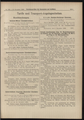 Verordnungs-Blatt für Eisenbahnen und Schiffahrt: Veröffentlichungen in Tarif- und Transport-Angelegenheiten 18981213 Seite: 13