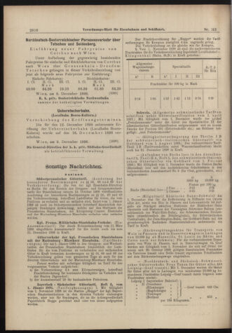 Verordnungs-Blatt für Eisenbahnen und Schiffahrt: Veröffentlichungen in Tarif- und Transport-Angelegenheiten 18981213 Seite: 16