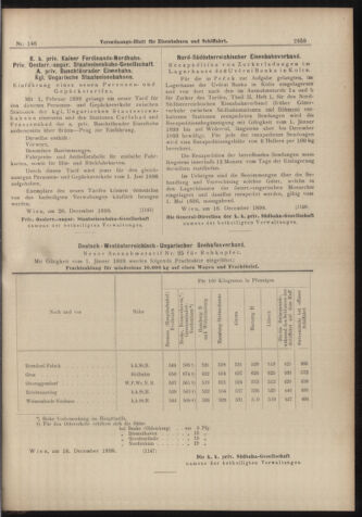 Verordnungs-Blatt für Eisenbahnen und Schiffahrt: Veröffentlichungen in Tarif- und Transport-Angelegenheiten 18981222 Seite: 7