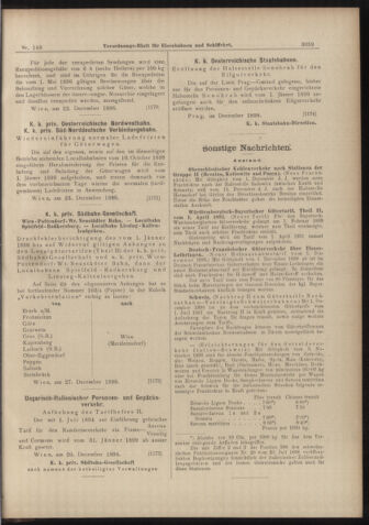 Verordnungs-Blatt für Eisenbahnen und Schiffahrt: Veröffentlichungen in Tarif- und Transport-Angelegenheiten 18981229 Seite: 11