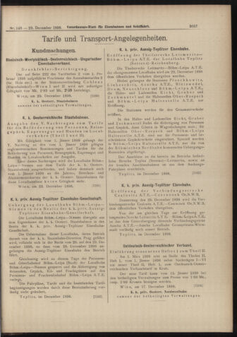 Verordnungs-Blatt für Eisenbahnen und Schiffahrt: Veröffentlichungen in Tarif- und Transport-Angelegenheiten 18981229 Seite: 9