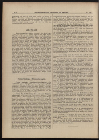 Verordnungs-Blatt für Eisenbahnen und Schiffahrt: Veröffentlichungen in Tarif- und Transport-Angelegenheiten 18981231 Seite: 8