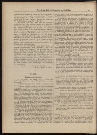 Verordnungs-Blatt für Eisenbahnen und Schiffahrt: Veröffentlichungen in Tarif- und Transport-Angelegenheiten 18990103 Seite: 10