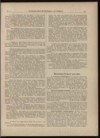 Verordnungs-Blatt für Eisenbahnen und Schiffahrt: Veröffentlichungen in Tarif- und Transport-Angelegenheiten 18990103 Seite: 11