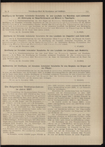 Verordnungs-Blatt für Eisenbahnen und Schiffahrt: Veröffentlichungen in Tarif- und Transport-Angelegenheiten 18990110 Seite: 15