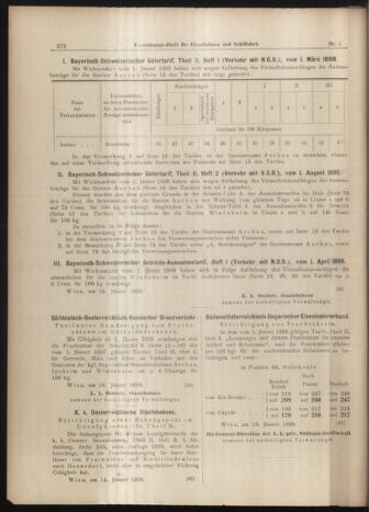 Verordnungs-Blatt für Eisenbahnen und Schiffahrt: Veröffentlichungen in Tarif- und Transport-Angelegenheiten 18990117 Seite: 12