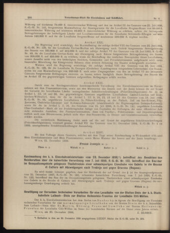 Verordnungs-Blatt für Eisenbahnen und Schiffahrt: Veröffentlichungen in Tarif- und Transport-Angelegenheiten 18990117 Seite: 6