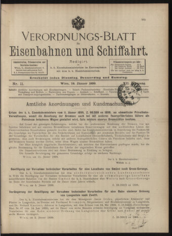 Verordnungs-Blatt für Eisenbahnen und Schiffahrt: Veröffentlichungen in Tarif- und Transport-Angelegenheiten 18990128 Seite: 1