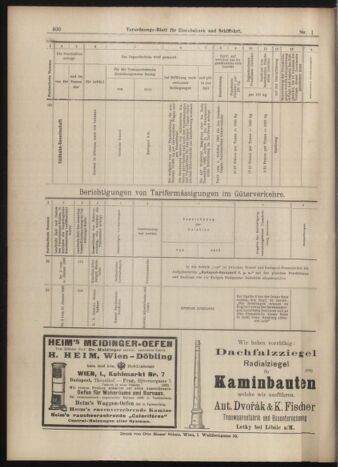 Verordnungs-Blatt für Eisenbahnen und Schiffahrt: Veröffentlichungen in Tarif- und Transport-Angelegenheiten 18990128 Seite: 16