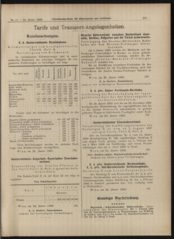 Verordnungs-Blatt für Eisenbahnen und Schiffahrt: Veröffentlichungen in Tarif- und Transport-Angelegenheiten 18990128 Seite: 7