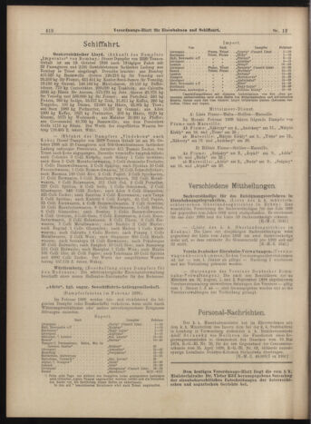 Verordnungs-Blatt für Eisenbahnen und Schiffahrt: Veröffentlichungen in Tarif- und Transport-Angelegenheiten 18990131 Seite: 12