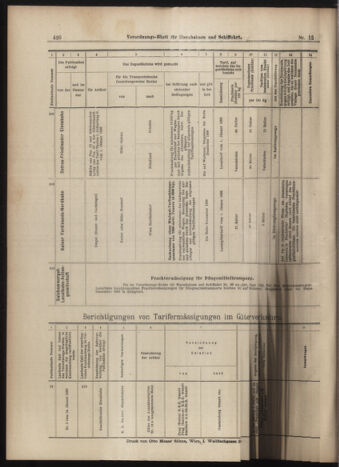 Verordnungs-Blatt für Eisenbahnen und Schiffahrt: Veröffentlichungen in Tarif- und Transport-Angelegenheiten 18990131 Seite: 20