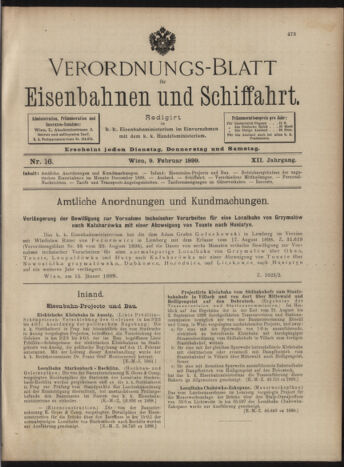 Verordnungs-Blatt für Eisenbahnen und Schiffahrt: Veröffentlichungen in Tarif- und Transport-Angelegenheiten 18990207 Seite: 29