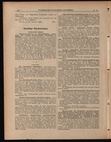 Verordnungs-Blatt für Eisenbahnen und Schiffahrt: Veröffentlichungen in Tarif- und Transport-Angelegenheiten 18990221 Seite: 12