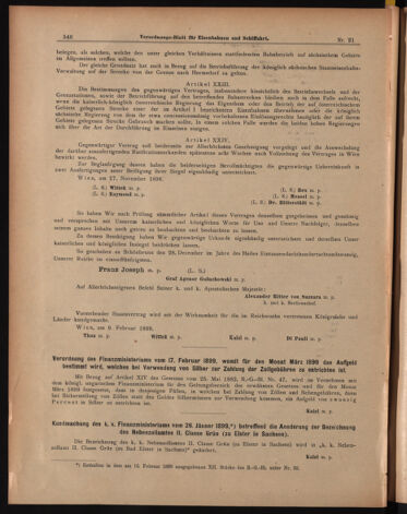 Verordnungs-Blatt für Eisenbahnen und Schiffahrt: Veröffentlichungen in Tarif- und Transport-Angelegenheiten 18990221 Seite: 6