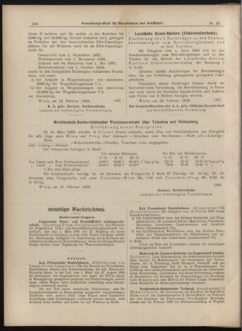 Verordnungs-Blatt für Eisenbahnen und Schiffahrt: Veröffentlichungen in Tarif- und Transport-Angelegenheiten 18990223 Seite: 8