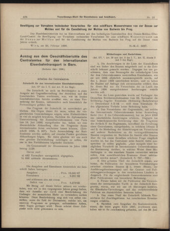 Verordnungs-Blatt für Eisenbahnen und Schiffahrt: Veröffentlichungen in Tarif- und Transport-Angelegenheiten 18990225 Seite: 2