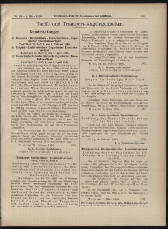 Verordnungs-Blatt für Eisenbahnen und Schiffahrt: Veröffentlichungen in Tarif- und Transport-Angelegenheiten 18990304 Seite: 13