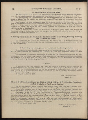 Verordnungs-Blatt für Eisenbahnen und Schiffahrt: Veröffentlichungen in Tarif- und Transport-Angelegenheiten 18990307 Seite: 6