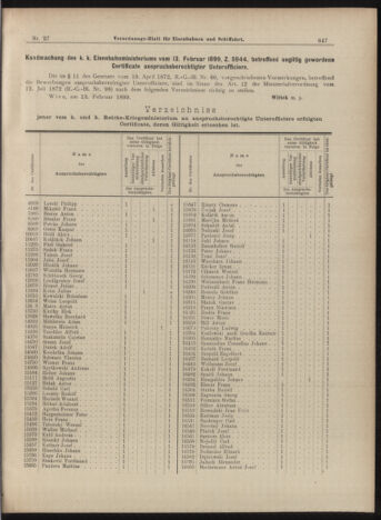 Verordnungs-Blatt für Eisenbahnen und Schiffahrt: Veröffentlichungen in Tarif- und Transport-Angelegenheiten 18990307 Seite: 7