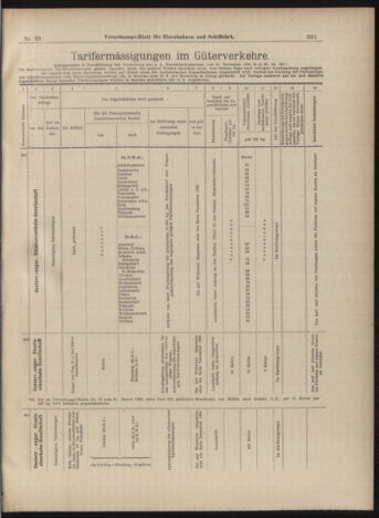 Verordnungs-Blatt für Eisenbahnen und Schiffahrt: Veröffentlichungen in Tarif- und Transport-Angelegenheiten 18990311 Seite: 11