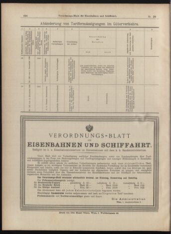 Verordnungs-Blatt für Eisenbahnen und Schiffahrt: Veröffentlichungen in Tarif- und Transport-Angelegenheiten 18990311 Seite: 16