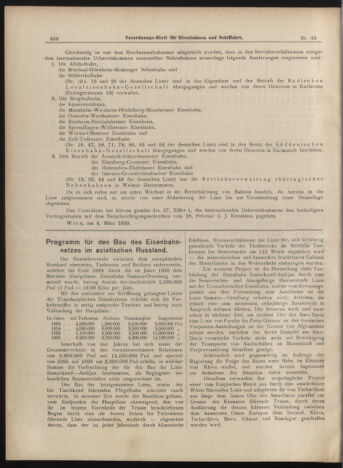 Verordnungs-Blatt für Eisenbahnen und Schiffahrt: Veröffentlichungen in Tarif- und Transport-Angelegenheiten 18990314 Seite: 2