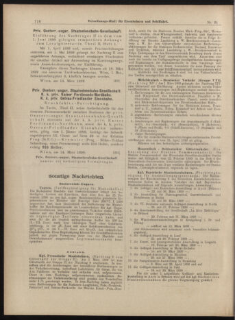 Verordnungs-Blatt für Eisenbahnen und Schiffahrt: Veröffentlichungen in Tarif- und Transport-Angelegenheiten 18990316 Seite: 6