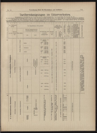 Verordnungs-Blatt für Eisenbahnen und Schiffahrt: Veröffentlichungen in Tarif- und Transport-Angelegenheiten 18990316 Seite: 7