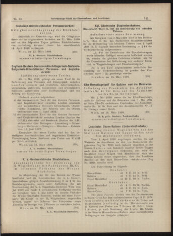 Verordnungs-Blatt für Eisenbahnen und Schiffahrt: Veröffentlichungen in Tarif- und Transport-Angelegenheiten 18990321 Seite: 9